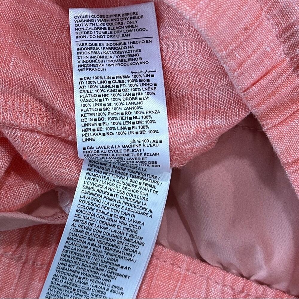 Athleta Retreat Linen Wide Leg Pant Sunset Glow size 8 Summer Beach - Picture 10 of 10